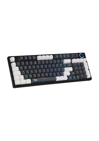 Mekanik Rgb Gaming Kablolu Klavye Mavi Switch Knob Kontrollü Ses Ayarı Türkçe Q Numpadli Full Size Gaming Keyboard Double Shot Type-c Kablolu Rgb Mekanik Örgü Kablolu Oyuncu Klavyesi