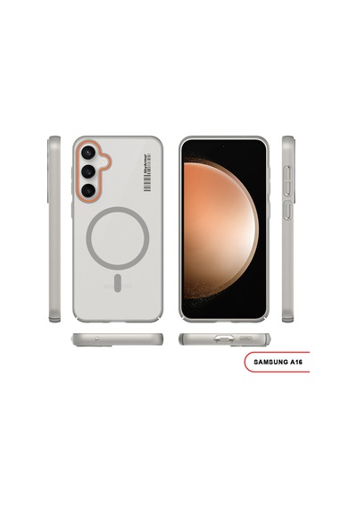 Samsung Galaxy A16 Uyumlu Mat Sert Klein Kılıf Gri