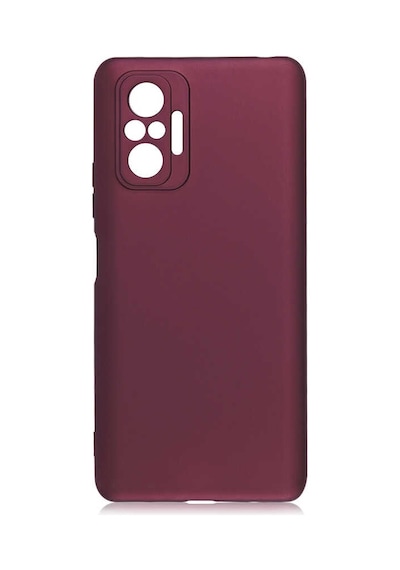 Noktaks - Redmi Note 10 Pro Uyumlu - Kılıf Mat Soft Esnek Premier Silikon Kapak - T17173 - Mürdüm Mürdüm