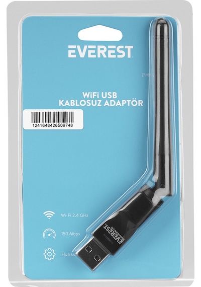 Everest Ewn-212 2.4ghz Mt7601 İşlemcili 2dbi 150 Mbps Wireless Usb Kablosuz Adaptör