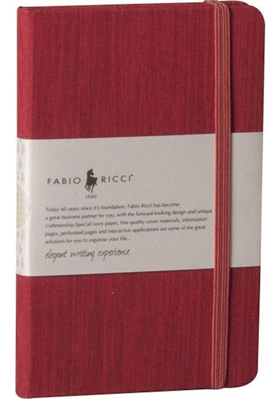 Fabio Ricci 1044 Alttan Lastlikli Kırmızı Kareli Defter Kırmızı