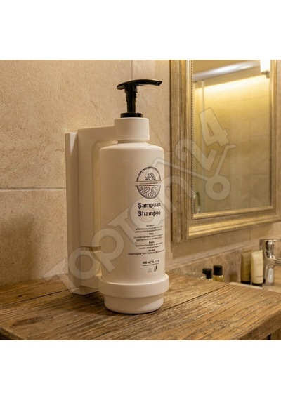 Şampuan Şişesi Duvar Tipi Tekli 400 Ml Beyaz - 5 Adet