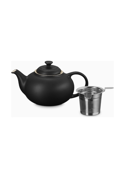 Le Creuset Paslanmaz Çelik Süzgeçli Seramik Çaydanlık, 1.3l Siyah