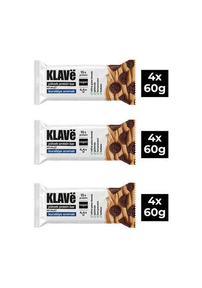 Yüksek Protein Bar Kakaolu & Kurabiye Aromalı - 60g X 12 Adet - 15g Protein, Vegan Ve Glutensiz - 872886812
