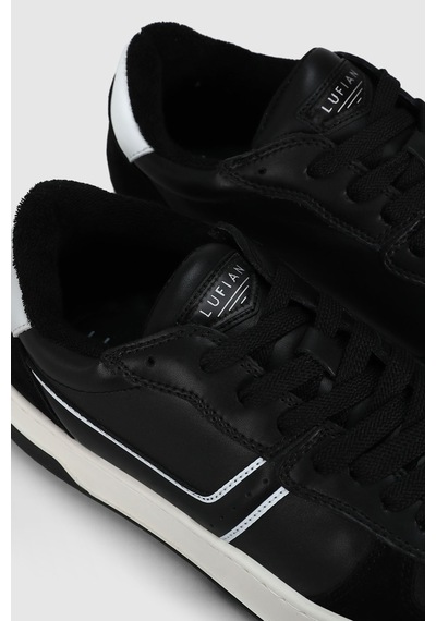 Lufian Jack Erkek Deri Sneaker Ayakkabı Siyah Siyah 112230229100100 Siyah