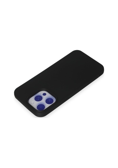 Apple iPhone Uyumlu  15 Pro Max Kılıf Nano İçi Kadife Silikon -  Siyah