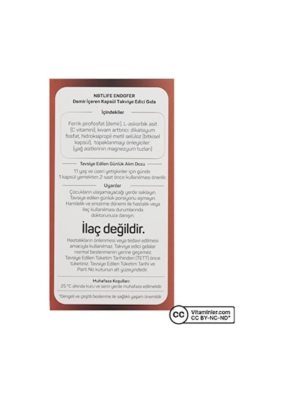 Nbt Life Endorfer Demir 30 Kapsül