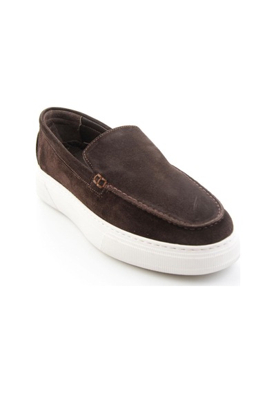 Kahve Süet Hakiki Deri Erkek Loafer Ayakkabı E01811040102