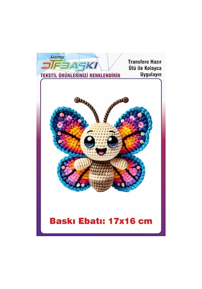 Örgü Görünümlü Ütü İle Yapışan Tişört Tekstil Baskı 3207