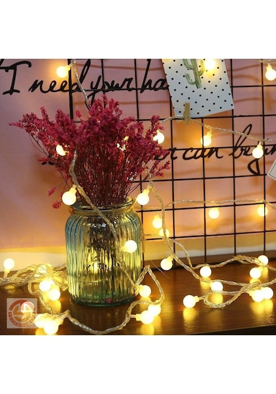 Technosmart 20 Ledli Kumandalı 8 Modlu Dekoratif Led Sarı Işık Pi