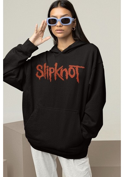 Sevbano Slipknot We Are Not Your Kind Yazılı Unisex Oversize Rock Metal H Siyah
