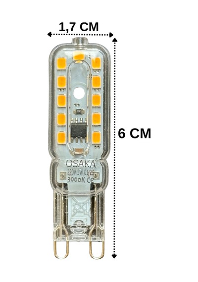 4 Adet Osaka 5w 3000k Sarı Işık G9 Duylu Led Kapsül Ampul