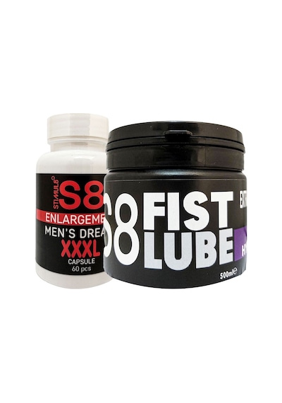 Stimul8 Lube Fist Lube Lubrıkant500 Ml + Stimul8 Erkeklere Özel Xxxl60lı Caps