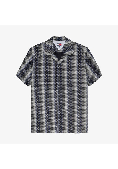 Tommy Hilfiger Regular Aop Camp Erkek Siyah Gömlek Dm0dm22792