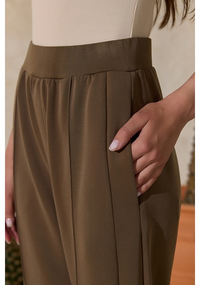 Aker Haki Beli Lastikli Pijama Altı Haki Haki