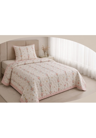 Kapreo Home Flower Collection Pamuk Çarşafsız Pike Seti Çiçek Çok Renkli