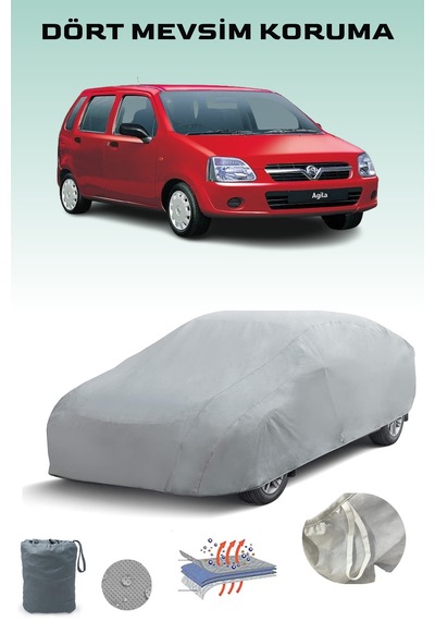 Opel Agila 2000 - 2003 Uyumlu Araba Brandası Oto Branda Gri