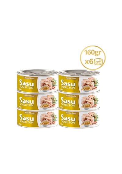Sasu Hardal Soslu Ton Balığı İri Parça  6 x 160 G