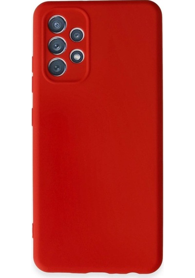Samsung Samsung Uyumlu Galaxy A32 Kılıf First Silikon - Kırmızı