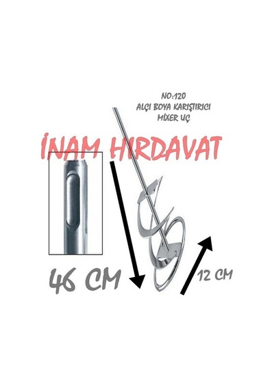 Boya - Alçı Karıştırıcı Mixer Uç - No : 120 N11.243