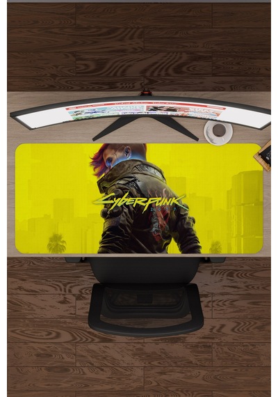 Cyberpunk 2077 Kaymaz Dikişli Kauçuk Oyuncu Mousepad V5 - 90x40 Xxl Gaming Mouse Pad Fare Altlığı