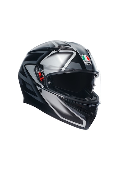 Agv K3 Compound Matt Black Grey Kapalı Kask Gri