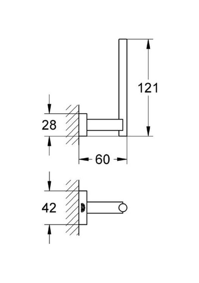 Grohe Essentials Cube Yedek Tuvalet Kağıtlığı - 40623001