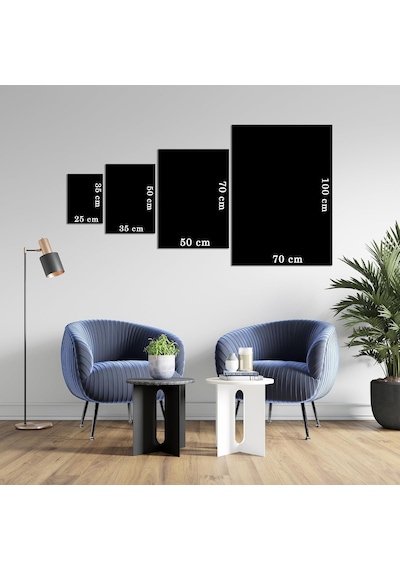 3'lü Bohem Kanvas Tablo Seti 1 - Modern Boho Duvar Dekoru - Geometrik Ve Modern Çizgili 3 Parça Tablo 70 X 100 Cm -