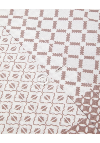 English Home Chain Patch Kolay Ütülenir Çift Kişilik Nevresim Takımı 200x220 Cm Mürdüm