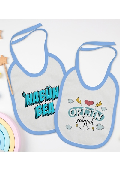 BK Kids Nabün Bea ve Orjin Trakyalı Tasarımlı 2’li Mavi Mama Önlü Mavi