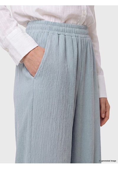 Lcw Modest Mavi Beli Lastikli Kadın Krep Pantolon