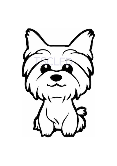 Yorkshire Terrier Köpek Araba Sticker