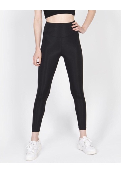 Barpo Giyim Kadın Siyah Disko Yüksek Bel Toparlayıcı Günlük Spor Şık Rahat Push Up Slim Fit Parlak Disco Taytsiyahxl Siyah