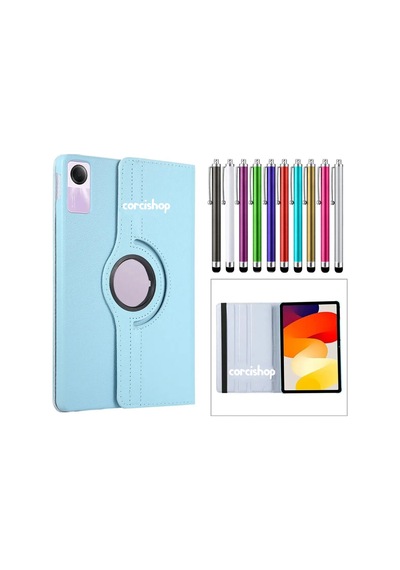 Xiaomi Redmi Pad Se 11 Inç Modeli Uyumlu 360 Dönerli Tablet Kılıfı + Kalem Arka Kapak