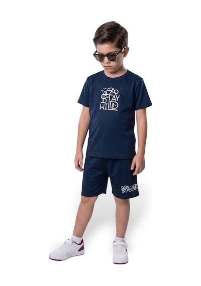 Minik Motion 2'li Set Kısa Kollu Tshirt Ve Şortlu Çocuk Minikmotion Alt Üst Takım Bordo - Lacivert Minik Motion 2'li Set Kısa Kollu Tshirt Ve Şortlu Çocuk Minikmotion Alt Üst Takım Bordo - Lacivert