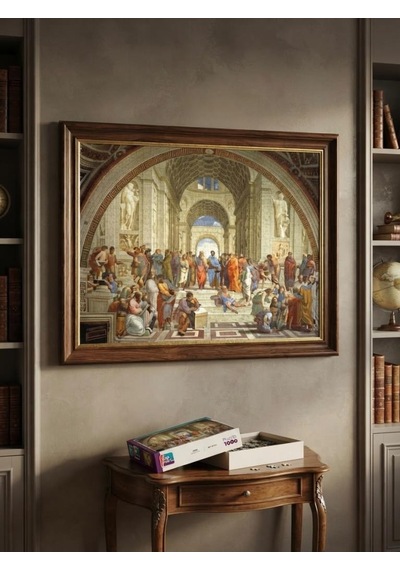 Atina Okulu Ve Hayvanlar Alemi İkili Set - 1000 + 500 Parça İkili Puzzle Seti