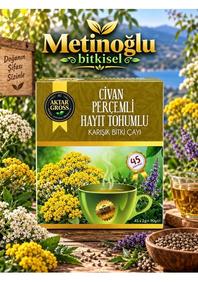 Aktar Gross Civan Perçemli Hayıt Tohumlu Çay 45 Süzen Poşet