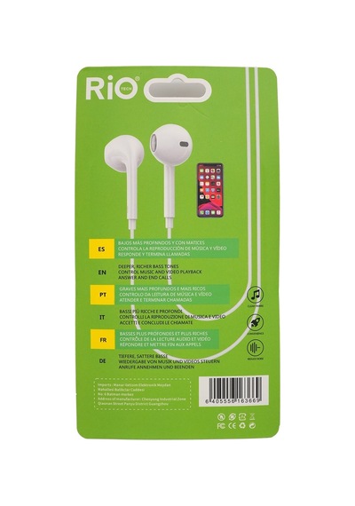 Rio Tech I6 3.5mm Kulak İçi Kulaklık - Beyaz S10