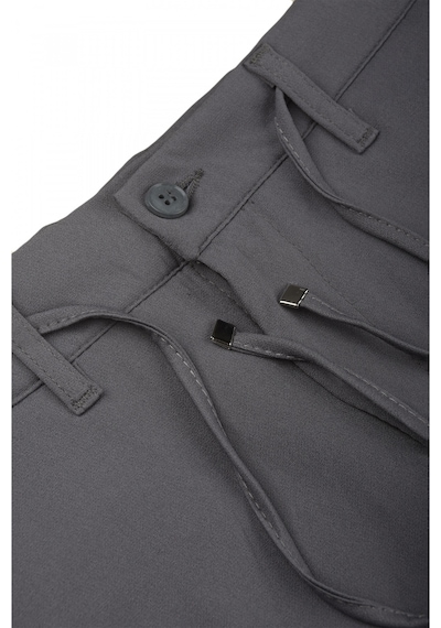 Deepsea Erkek Antrasit Esnek Kumaş Slim Fit Beli Lastikli Günlük Spor Pantolon 2601070