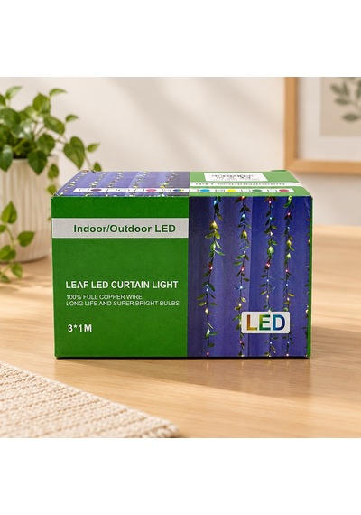 3x1 Yeşil Kutulu Sarmaşık Perde Led Adaptor Sec-Kumanda-Metraj Seç Yok-Kumanda-Yok