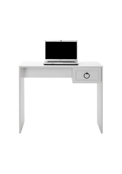 Hampton Çekmeceli Çalışma Masası-mat Beyaz 90x75x51 Cm Gxyxd