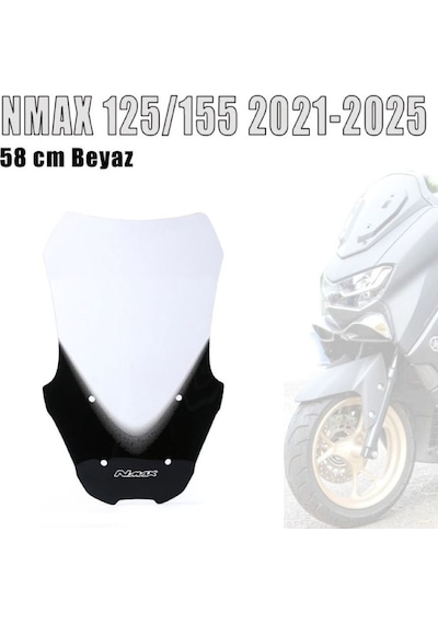 Nmax 125/155 2021-2024 Cam Siperlik 58 Cm Şeffaf Renk İthal Şeffaf