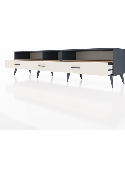 Hyperion Tv Ünitesi 3 Raflı 3 Çekmeceli 220x44x51 Antrasit-çam/aytaşı Atlas Çam/aytası - Antrasıt Hyperion Tv Ünitesi 3 Raflı 3 Çekmeceli 220x44x51 Antrasit-çam/aytaşı Atlas Çam/aytası - Antrasıt