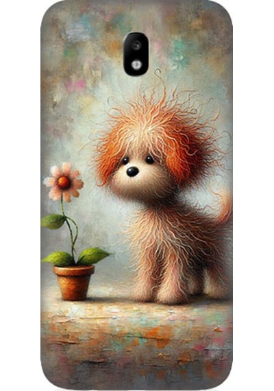 Samsung Galaxy J3 Pro Uyumlu Sevimli Köpek Desenli Silikon Kılıf