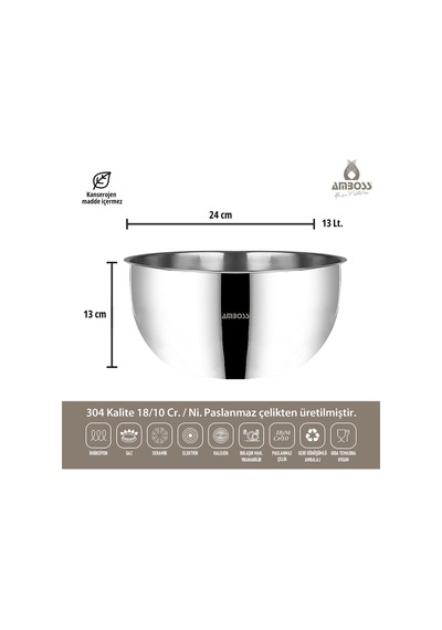Amboss Ruby 4 Parça Çok Amaçlı Kase 24 Cm