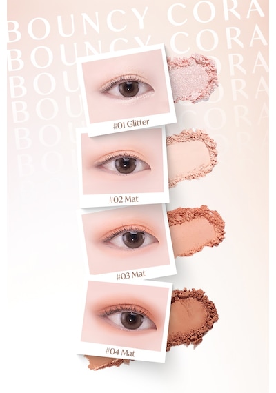 Yoğun Pigmentli Mat Ve Işıltılı Tonlar Barındıran 4'lü Far Paleti Day Vibe Palette 2 Bouncy Coral 2