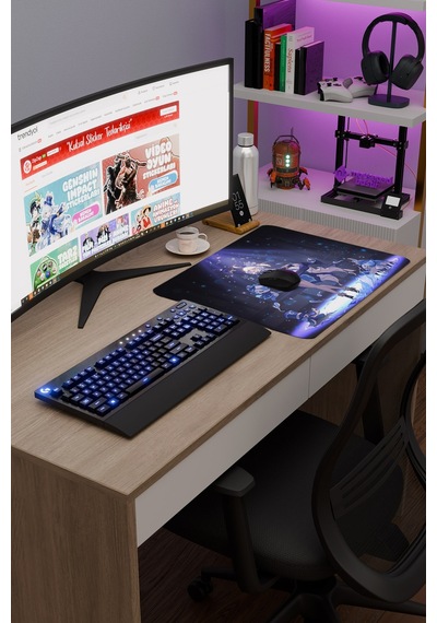 Furina Genshin Impact Anime Gacha V5 - 48x40 Xl Gaming Mouse Pad Fare Altlığı