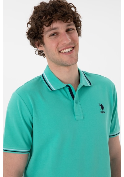 U.S. Polo Assn. Erkek Regular Fit Polo Yaka Mint Basic Tişört 50306011-VR090