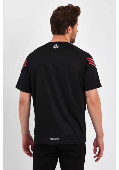 Genius Store Erkek Spor Tişört Baskılı Fitness Antrenman Fit S