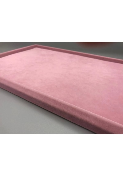 Sertex Kumaşı Pembe Takı Servis Kutu Tabla Çok Renkli